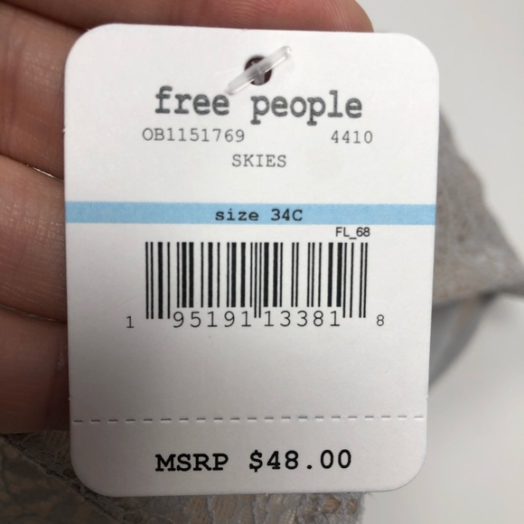 Free People Starla Underwire Demi Bra Skies 34C - Picture 8 of 9